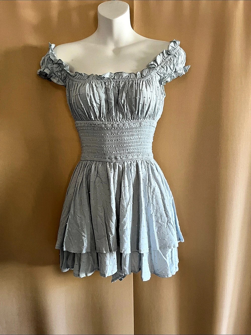 Urban outfitters Mini Off Shoulder romper in White Size XS